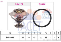 Thermostat, coolant Made in Italy - OE Equivalent 7.8417 Facet