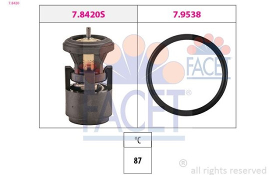Thermostat, coolant Made in Italy - OE Equivalent 7.8420 Facet