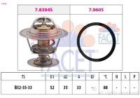 Thermostat, coolant Made in Italy - OE Equivalent 7.8483 Facet