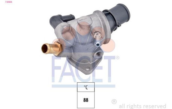 Thermostat, coolant Made in Italy - OE Equivalent 7.8564 Facet