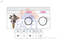 Thermostat, coolant Made in Italy - OE Equivalent 7.8609 Facet