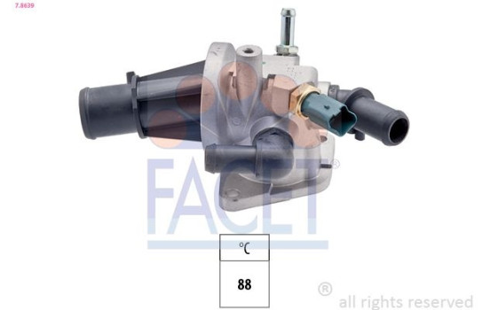 Thermostat, coolant Made in Italy - OE Equivalent 7.8639 Facet