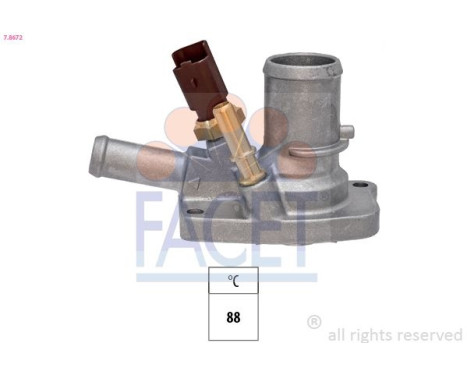 Thermostat, coolant Made in Italy - OE Equivalent 7.8672 Facet