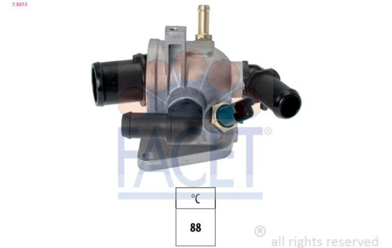 Thermostat, coolant Made in Italy - OE Equivalent 7.8673 Facet
