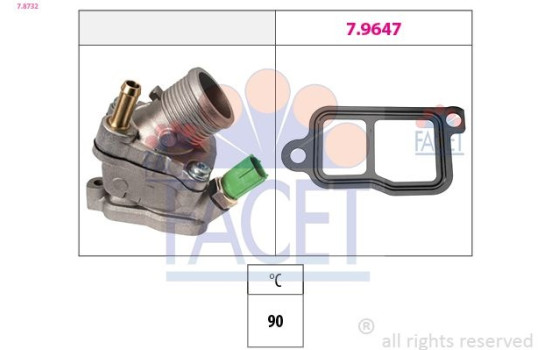 Thermostat, coolant Made in Italy - OE Equivalent 7.8732 Facet