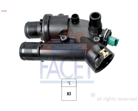 Thermostat, coolant Made in Italy - OE Equivalent 7.8747 Facet