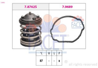 Thermostat, coolant Made in Italy - OE Equivalent 7.8762 Facet