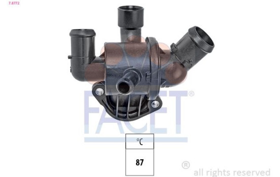 Thermostat, coolant Made in Italy - OE Equivalent 7.8772 Facet