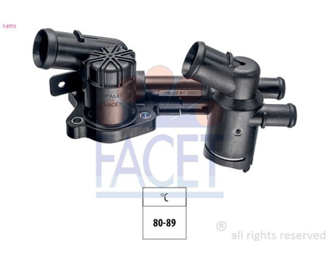 Thermostat, coolant Made in Italy - OE Equivalent 7.8773 Facet