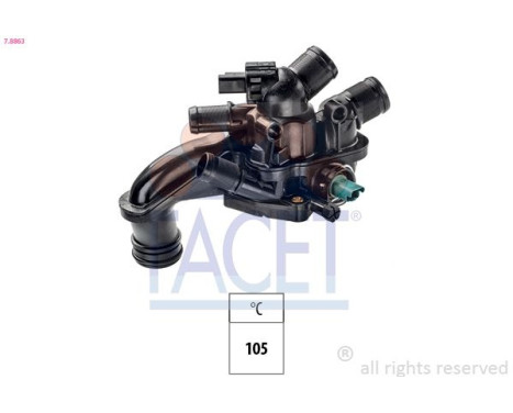 Thermostat, coolant Made in Italy - OE Equivalent 7.8863 Facet