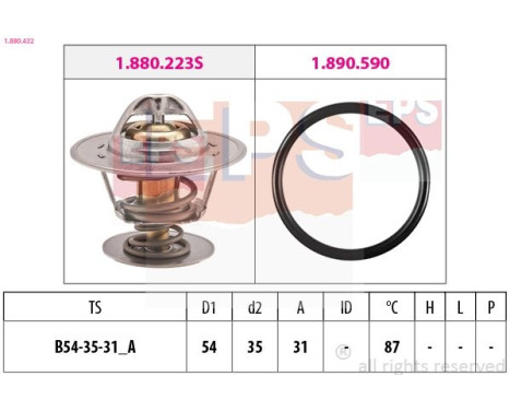 Thermostat, coolant Made in Italy - OE Equivalent
