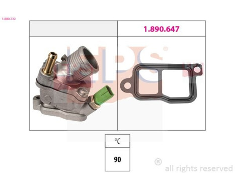 Thermostat, coolant Made in Italy - OE Equivalent