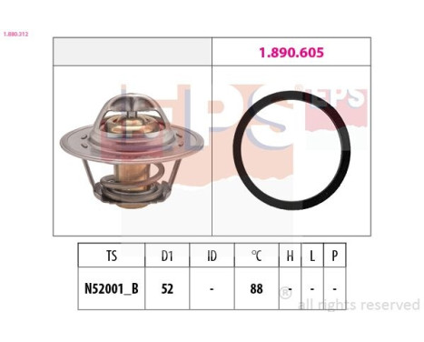 Thermostat, coolant Made in Italy - OE Equivalent