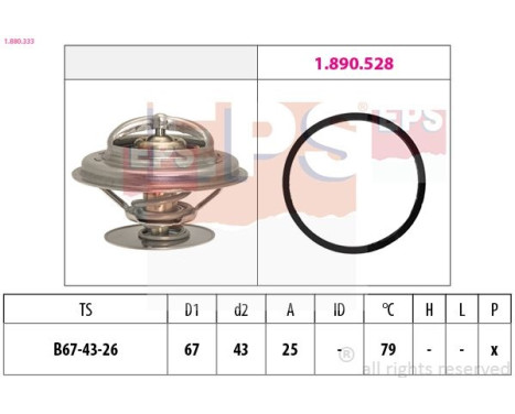 Thermostat, coolant Made in Italy - OE Equivalent