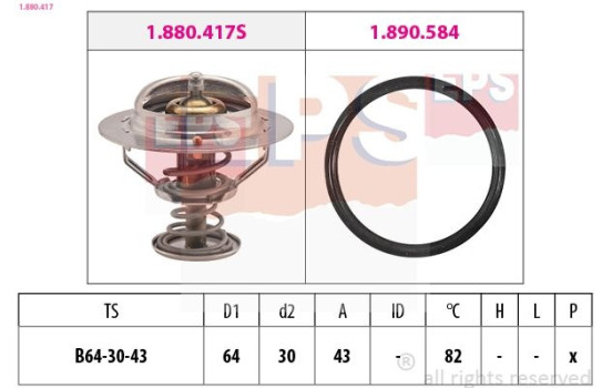 Thermostat, coolant Made in Italy - OE Equivalent