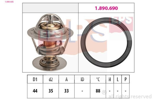 Thermostat, coolant Made in Italy - OE Equivalent
