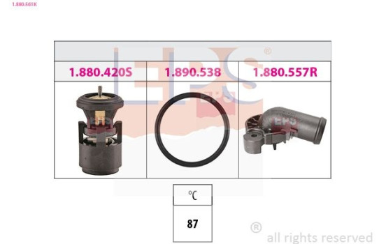 Thermostat, coolant Made in Italy - OE Equivalent