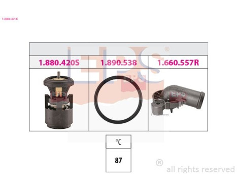 Thermostat, coolant Made in Italy - OE Equivalent