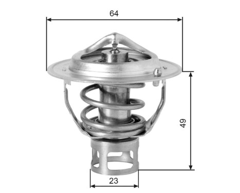 Thermostat, coolant TH04077 Gates, Image 2