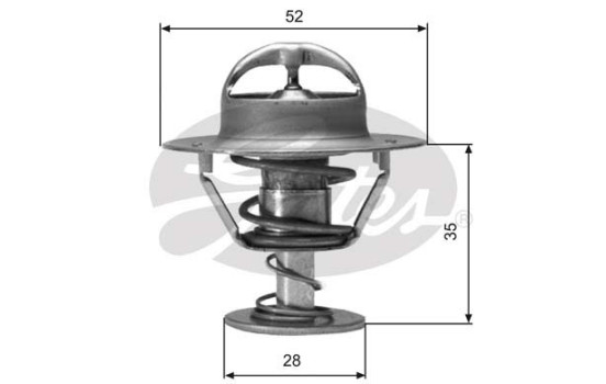 Thermostat, coolant TH04382G1 Gates