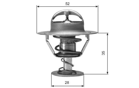 Thermostat, coolant TH04382G1 Gates, Image 2