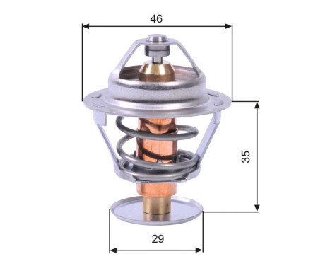 Thermostat, coolant TH10489G1 Gates, Image 2