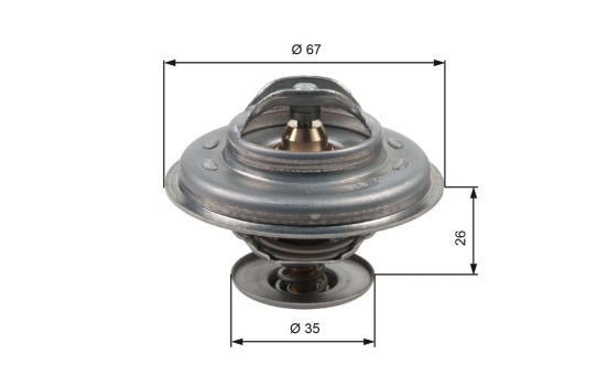 Thermostat, coolant TH11687G1 Gates, Image 2