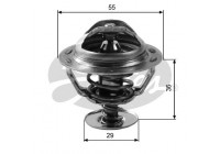 Thermostat, coolant TH12283G2 Gates