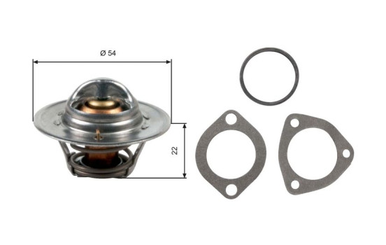 Thermostat, coolant TH12792G1 Gates, Image 2