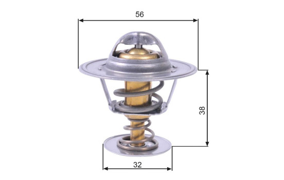 Thermostat, coolant TH13182G1 Gates, Image 2