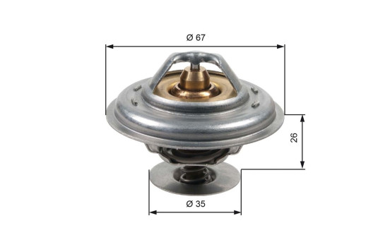 Thermostat, coolant TH13287G1 Gates, Image 3