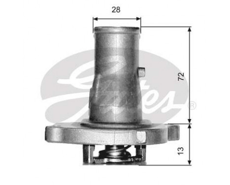 Thermostat, coolant TH14887G1 Gates