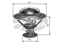 Thermostat, coolant TH27082G1 Gates