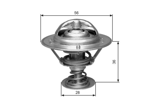 Thermostat, coolant TH31482G1 Gates, Image 2