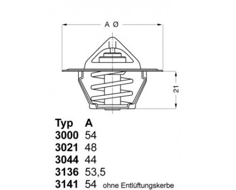 Thermostat, coolant