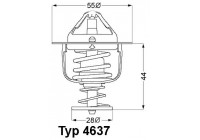 Thermostat, coolant