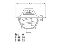 Thermostat, coolant