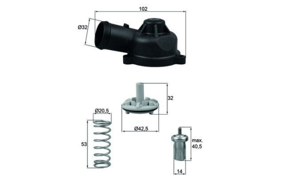 Thermostat, coolant