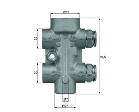 Thermostat, oil cooling