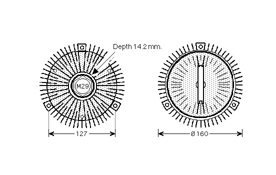 Clutch, radiator fan 3024739 Van Wezel
