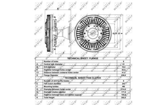 Clutch, radiator fan 49011 NRF, Image 5