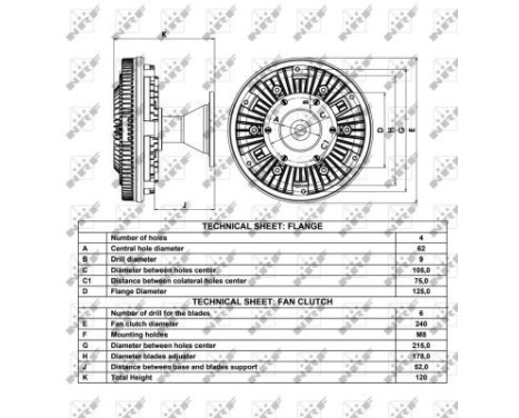 Clutch, radiator fan 49013 NRF, Image 4