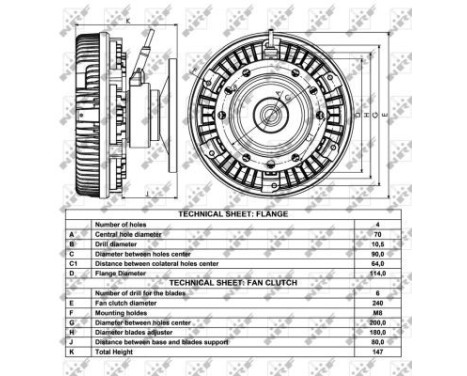 Clutch, radiator fan 49018 NRF, Image 4