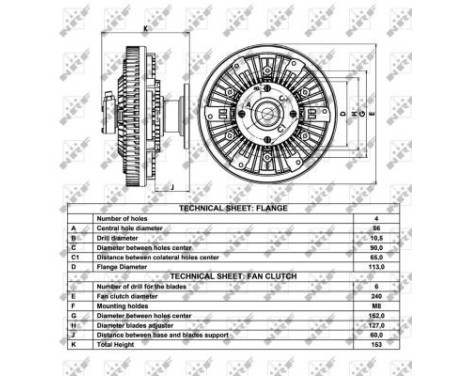 Clutch, radiator fan 49020 NRF, Image 5