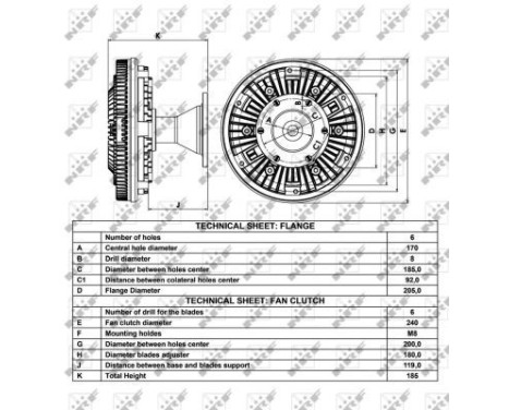 Clutch, radiator fan 49021 NRF, Image 2