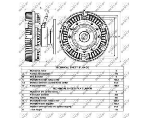 Clutch, radiator fan 49023 NRF, Image 5