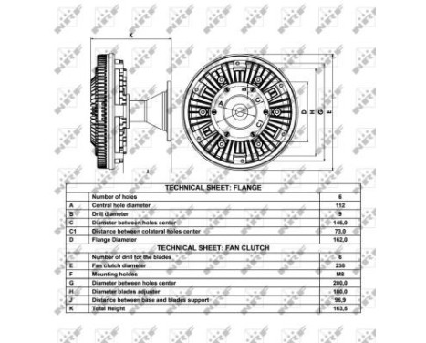 Clutch, radiator fan 49028 NRF, Image 6