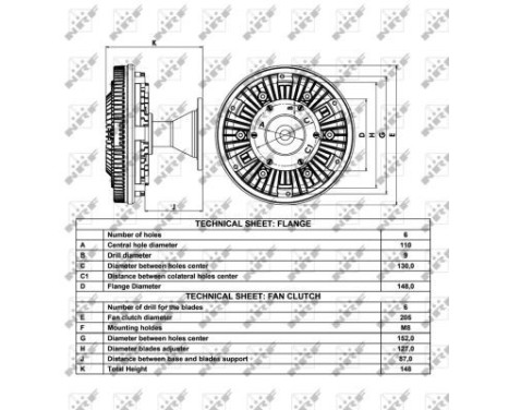Clutch, radiator fan 49032 NRF