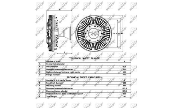 Clutch, radiator fan 49043 NRF, Image 2