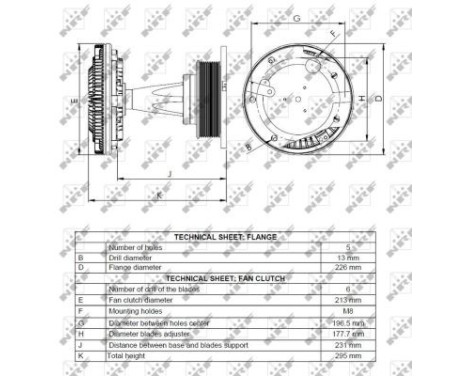 Clutch, radiator fan 49068 NRF, Image 2